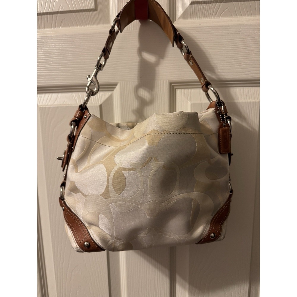 Coach Carly Optic Hobo Shoulder Bag A0826-11960 Cream Khaki Tan